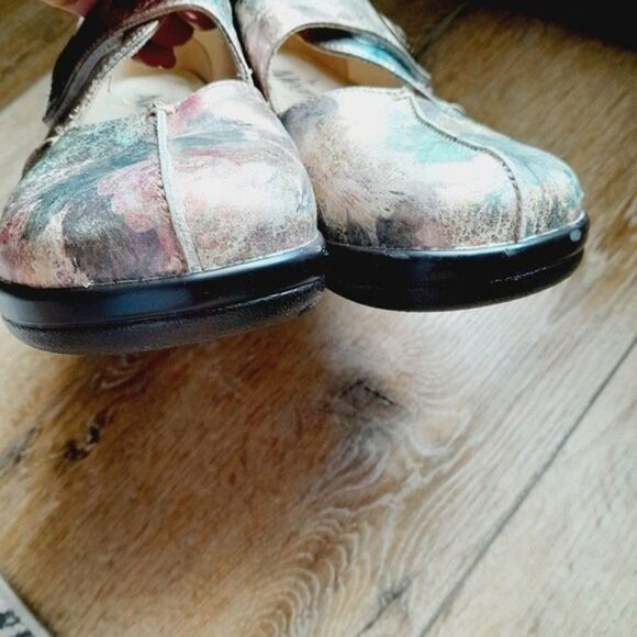 ALEGRIA by PG Lite Comfort Metallic Flat Artsy Floral Work WalkingShoes sz: EU38 - Picture 6 of 9